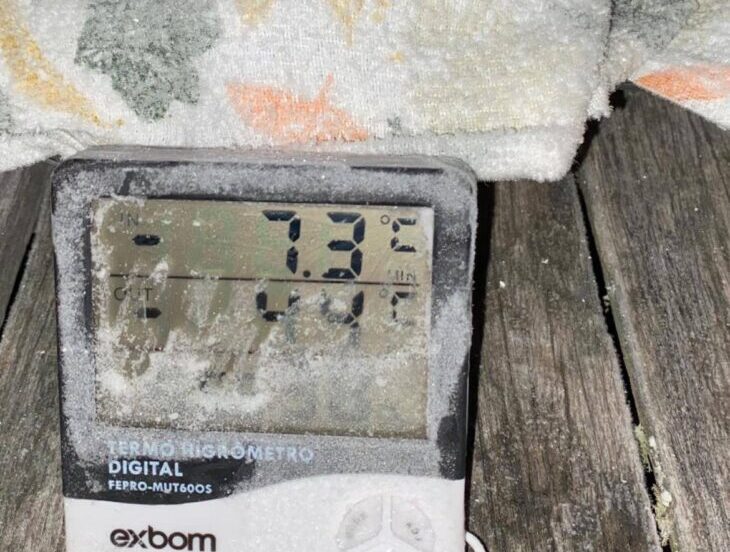 Frio extremo no Sul do Brasil faz capixabas relembrarem o dia em que o Caparaó congelou