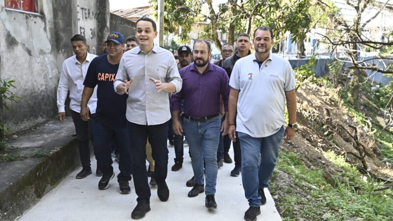 Pazolini realiza visita técnica às obras do novo Mirante de Santos Dumont, quadra e Parque Kids