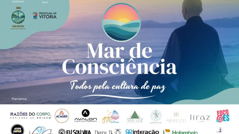 Mar de Consciência transforma o amanhecer de Vitória em espaço de cuidado, integração urbana e cultura de paz