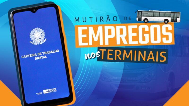 Mutirão oferece mais de 1,5 mil vagas de emprego no Terminal de Campo Grande nesta terça (27)