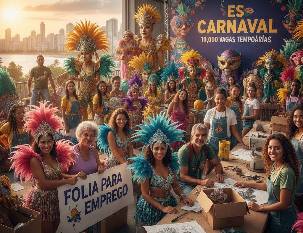 Folia vai virar emprego: ES deve abrir 10 mil vagas temporárias no Carnaval