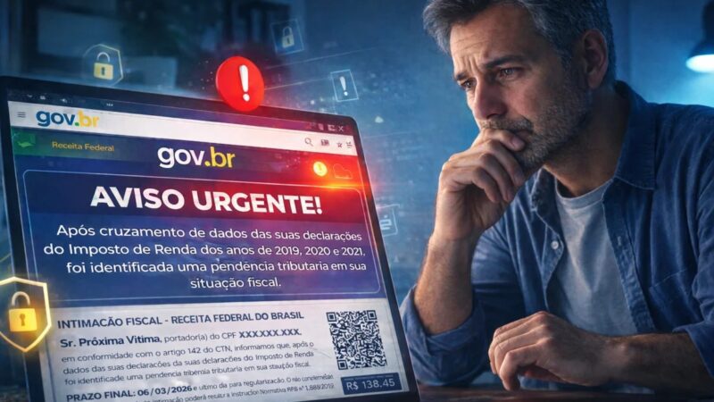 Golpe com site falso da Receita Federal ameaça bloqueio de CPF e cobra Pix