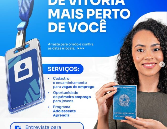 Sine de Vitória leva vagas de emprego a São Pedro nesta quarta-feira (15)