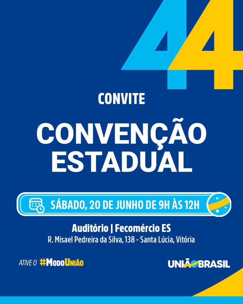 Convenção do União Brasil deve eleger nova liderança estadual neste sábado