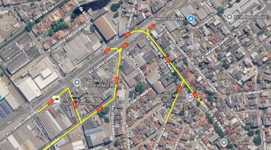 Trânsito na Carlos Lindenberg muda novamente em Vila Velha com avanço das obras do Expresso GV