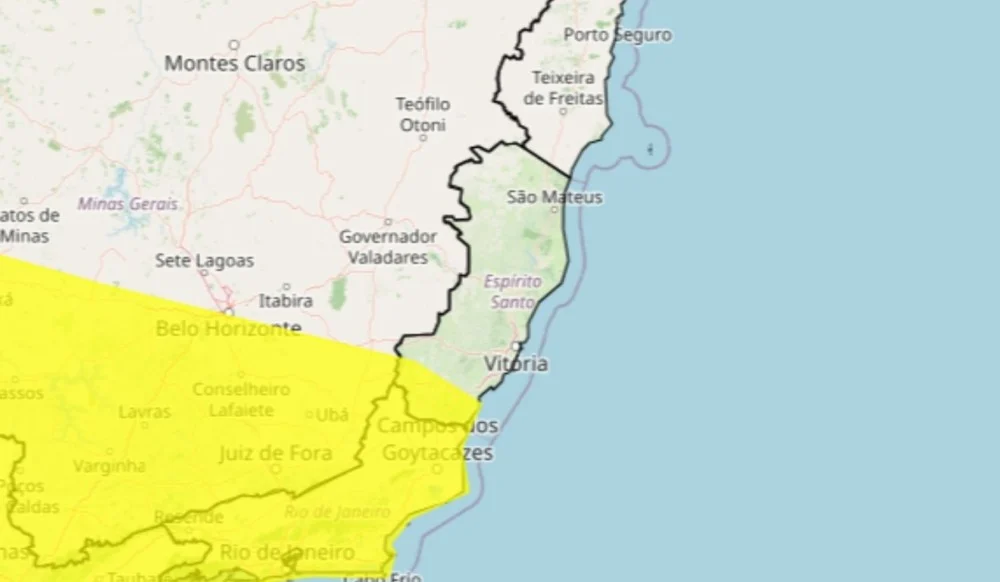 Espírito Santo terá calor de até 33°C e 17 cidades sob alerta de tempestade nesta quarta