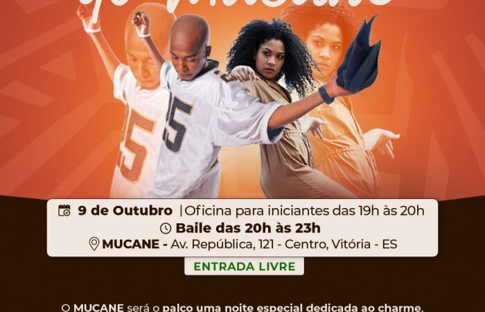 Baile Charme gratuito leva música, dança e cultura negra ao Mucane, em Vitória