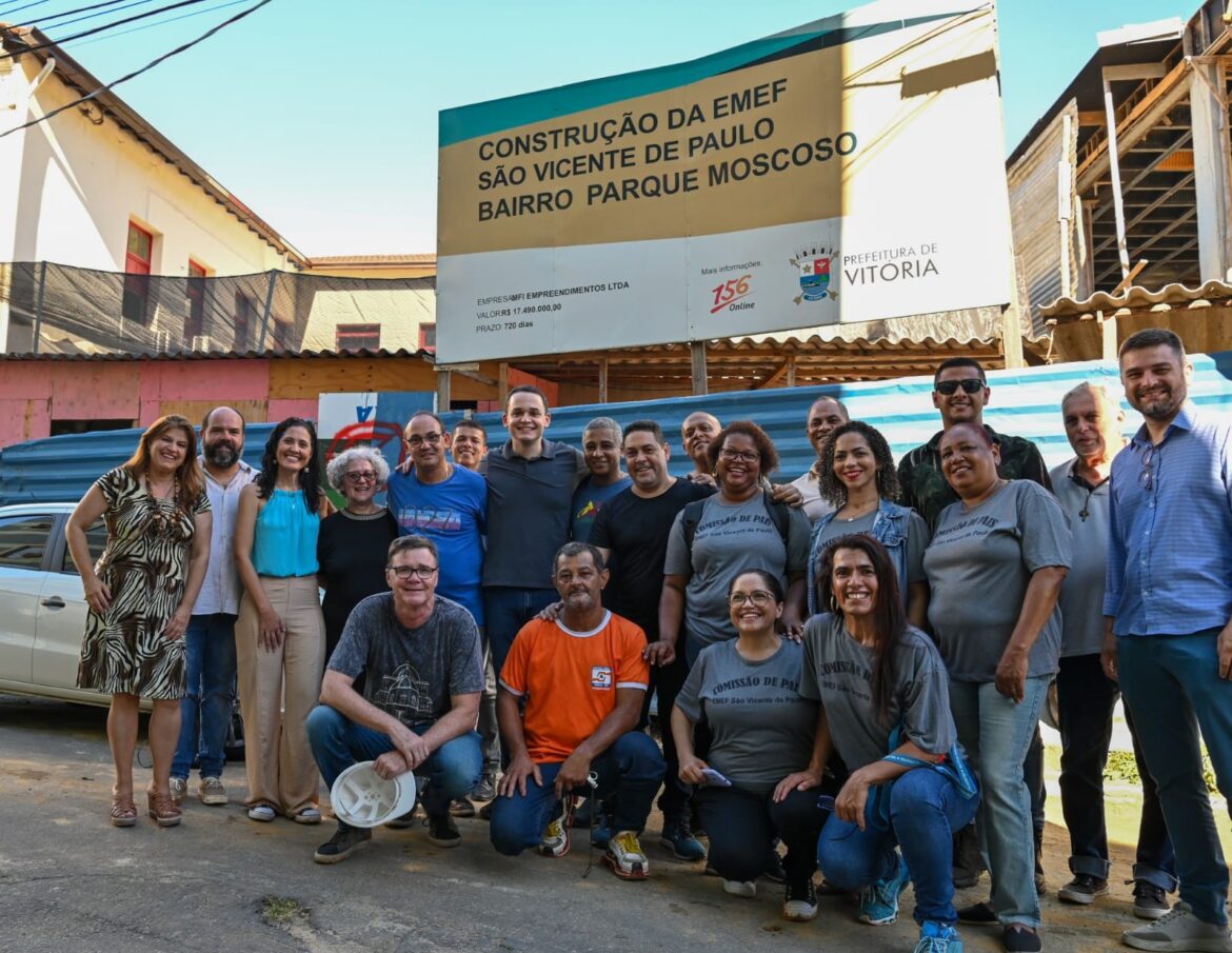 Prefeito visita obras de R$ 20 milhões da escola São Vicente de Paulo