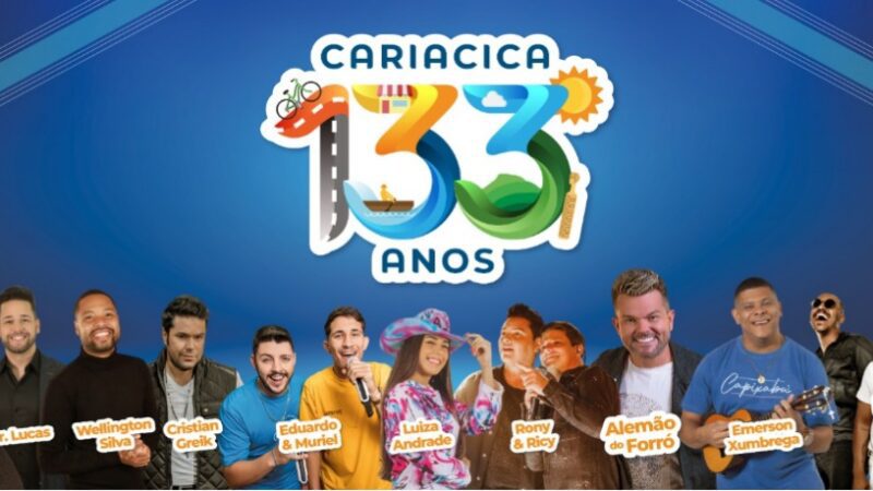 10 shows gratuitos vão animar o parque O Cravo e a Rosa em Cariacica pelos 133 anos da cidade, a partir de 29 de junho