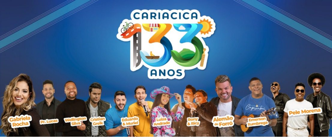 10 shows gratuitos vão animar o parque O Cravo e a Rosa em Cariacica pelos 133 anos da cidade, a partir de 29 de junho
