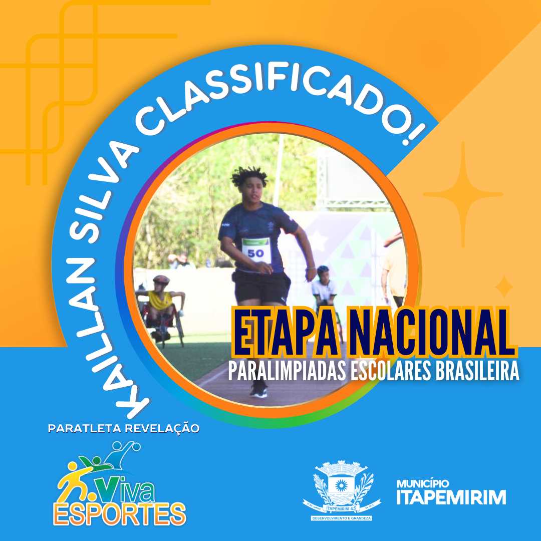 Itapemirim se Orgulha: Kaillan Silva Avança para a Fase Nacional das Paralimpíadas.