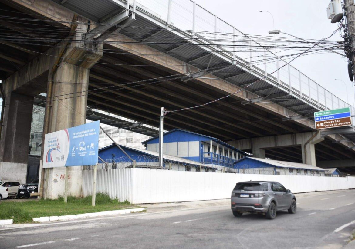 Transformação urbana: Canteiro de obras embaixo da Terceira Ponte será convertido em estacionamento