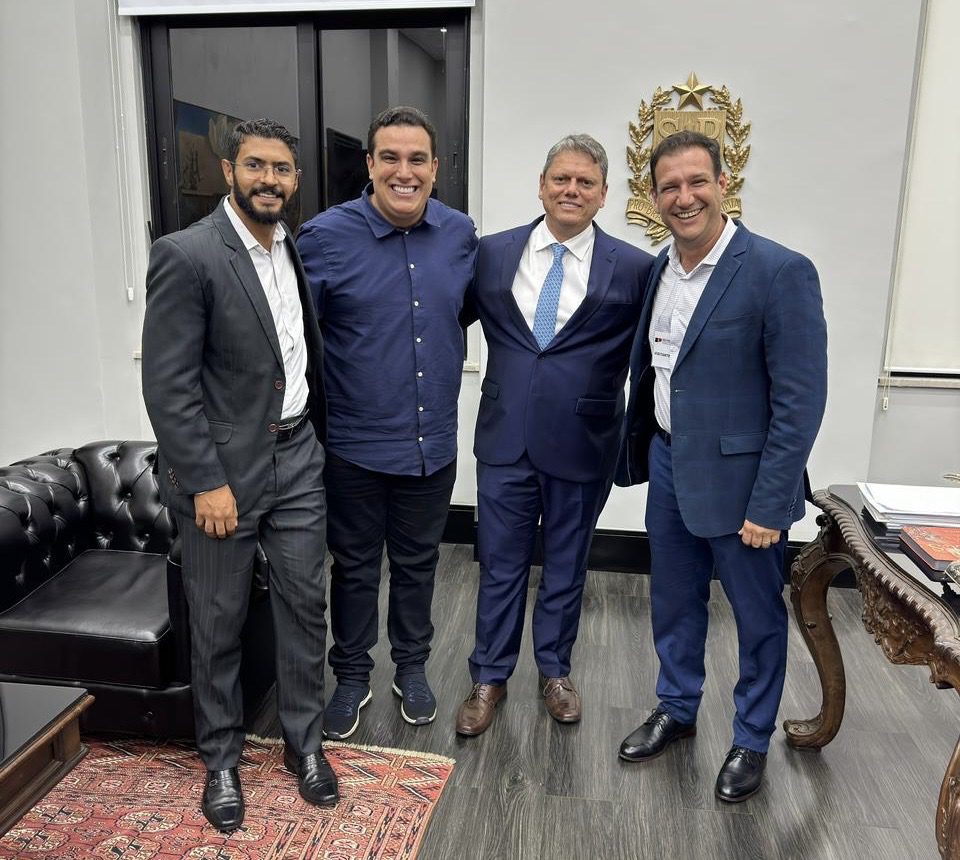 Erick Musso em Agenda em São Paulo com o Governador Tarcísio Freitas e Roberto Carneiro