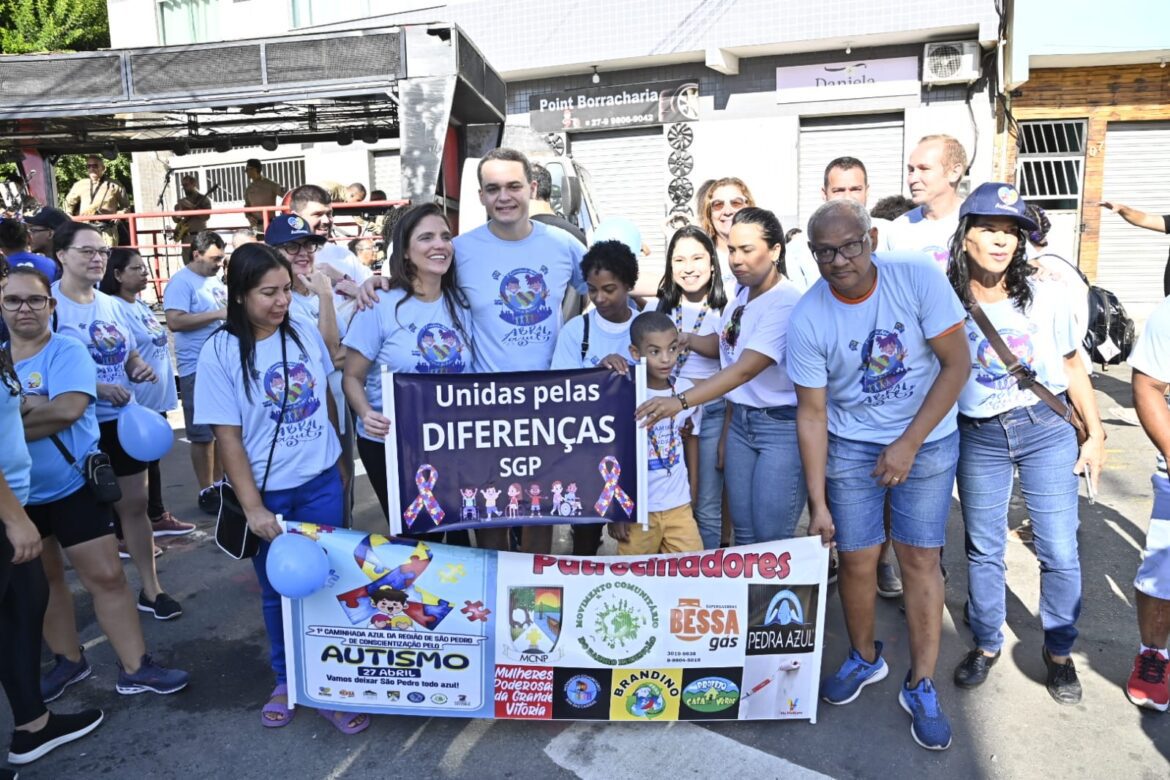 Pazolini participa de Caminhada de conscientização sobre autismo em São Pedro