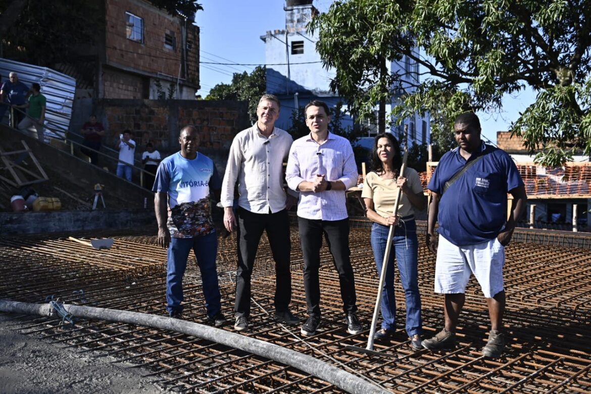 Pazolini Verifica Andamento das Obras do Complexo Esportivo do Jaburu