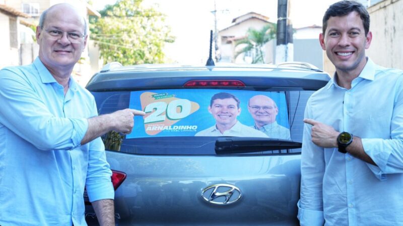 Arnaldinho lança campanha em Vila Velha com adesivaço no sábado